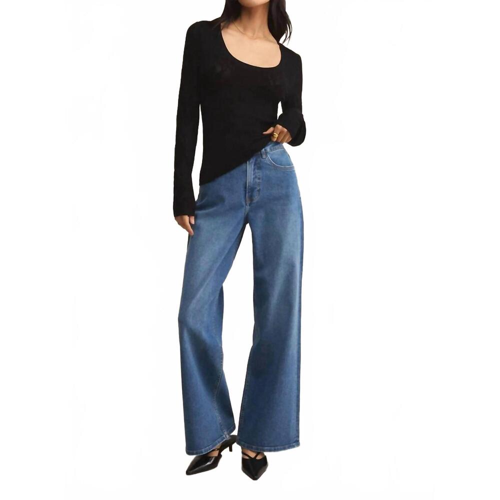 NEW Z SUPPLY tibi scoop mesh sweater in black